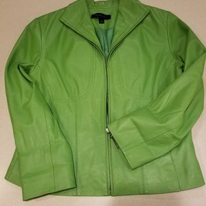 Siena Studio Lime Green Zip Up Jacket